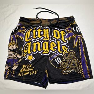 Kinetic City of Angels L.A. Graphic Men's Shorts - M - Streetwear Lakers LA